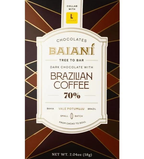 Baiani - Dark Chocolate 70% with Brazilian Coffee | Bean to Bite