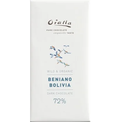 Oialla Beniano 72% Organic Dark Chocolate