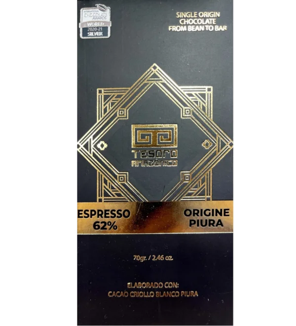 Tesoro Amazonico - Dark Chocolate 62% Piura with Coffee | Bean to Bite