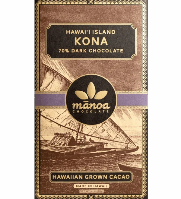 Manoa – Kona – 70% dark chocolate | Bean to Bite